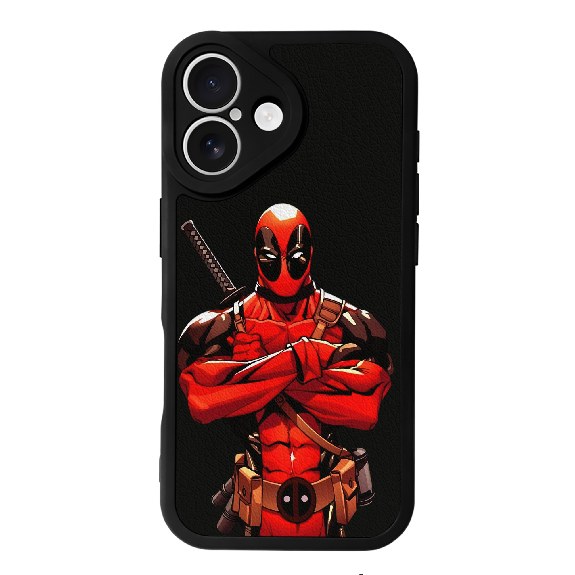 （画像用） Deadpool デッドプール 【iPhone 16シリーズ対応】シリコンスマホケース（レザー調） 材質：シリコン